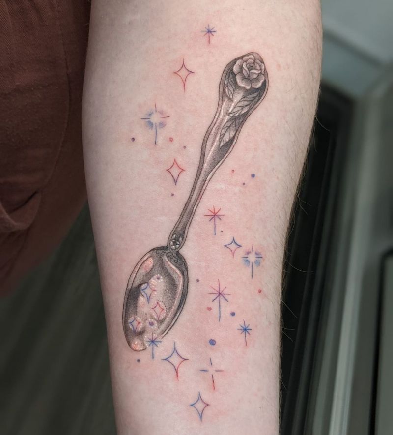 30 Pretty Spoon Tattoos For Your Inspiration