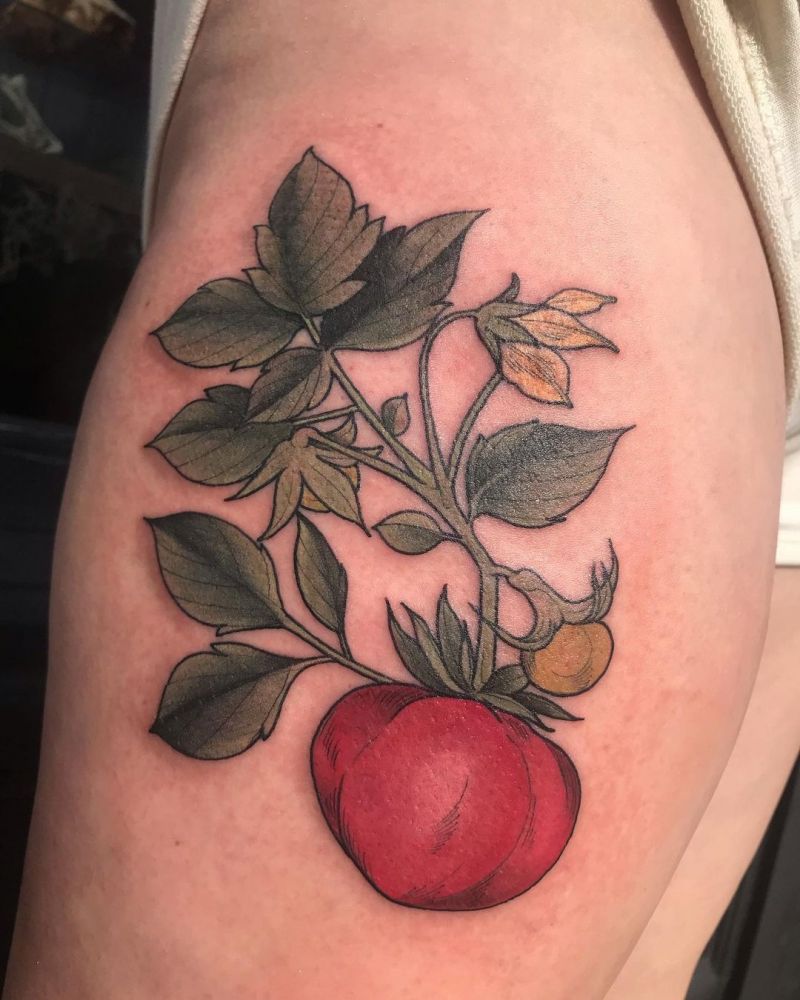 30 Pretty Tomato Tattoos to Inspire You