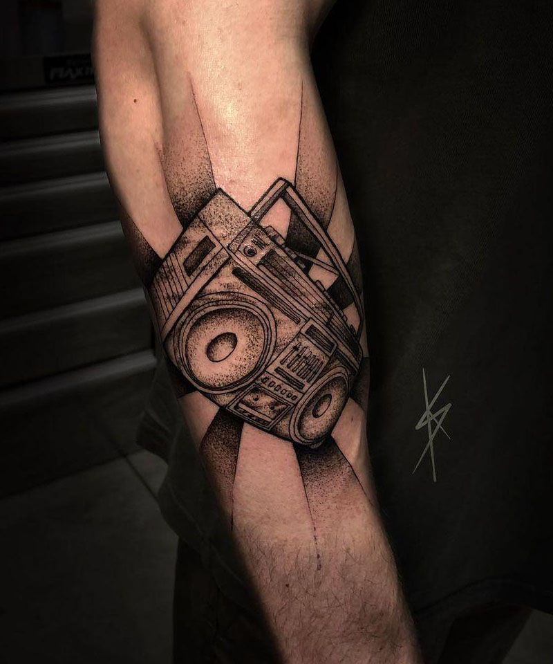 30 Pretty Boombox Tattoos You Can Copy