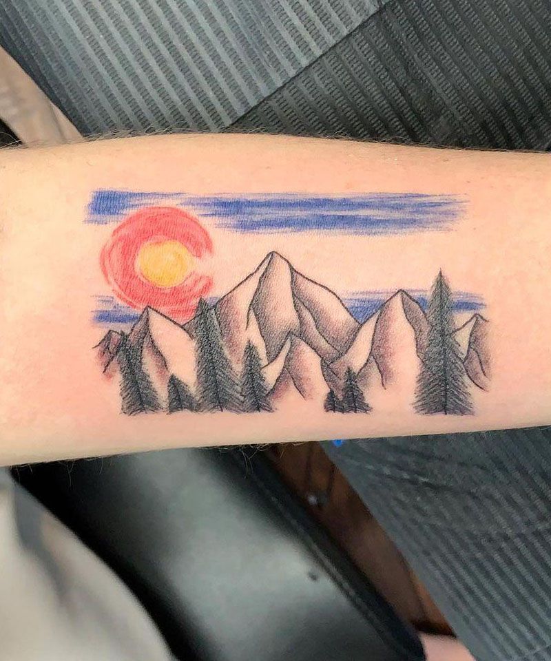 30 Pretty Colorado Flag Tattoos You Will Love