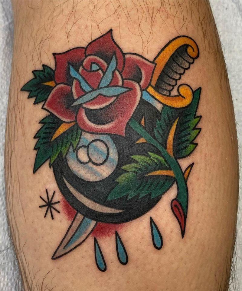 30 Pretty Eight Ball Tattoos You Must Try