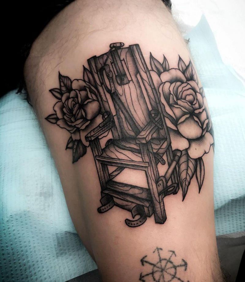 30 Unique Electric Chair Tattoos For Your Inspiration