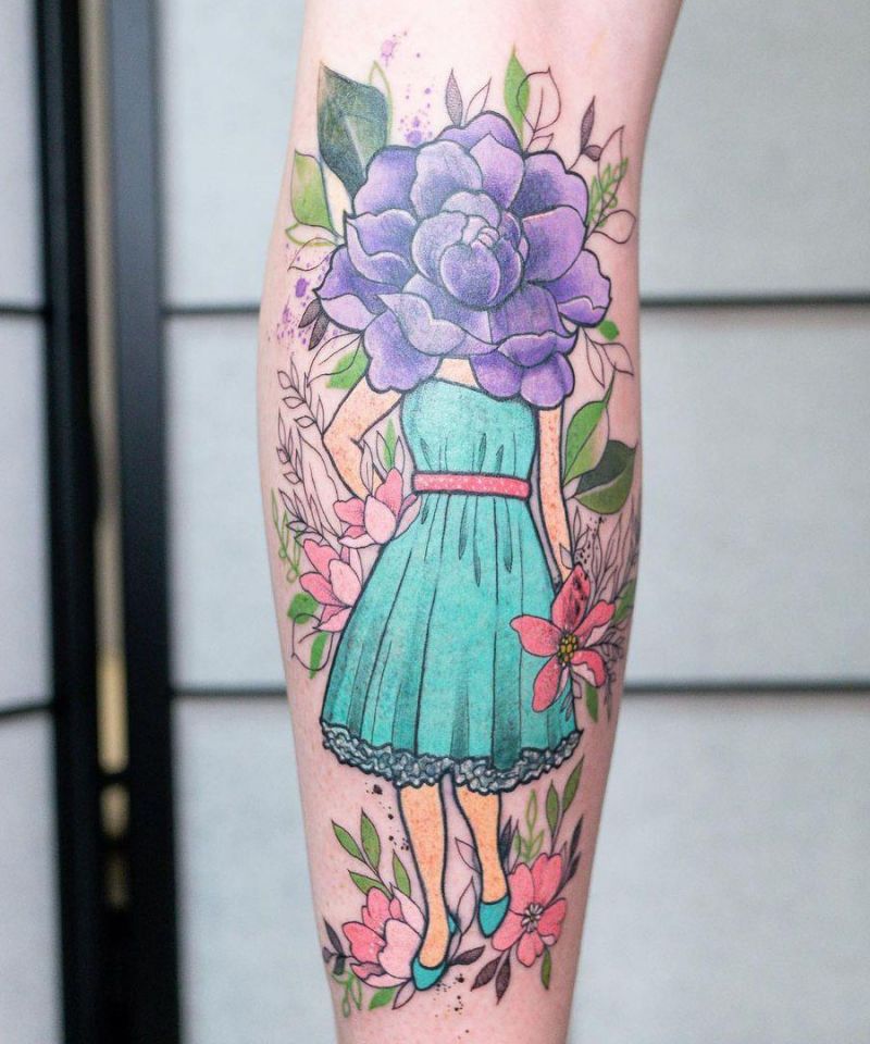 30 Pretty Flower Girl Tattoos You Can Copy