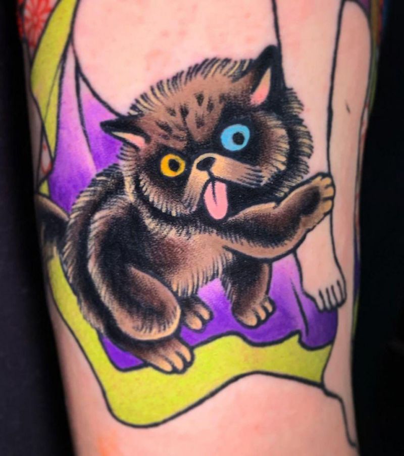 30 Cute Persian Cat Tattoos You Will Love