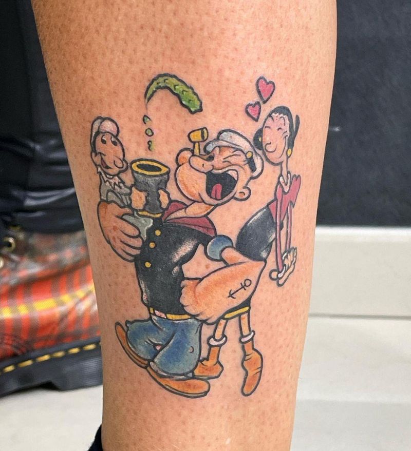 30 Unique Popeye Tattoos to Inspire You