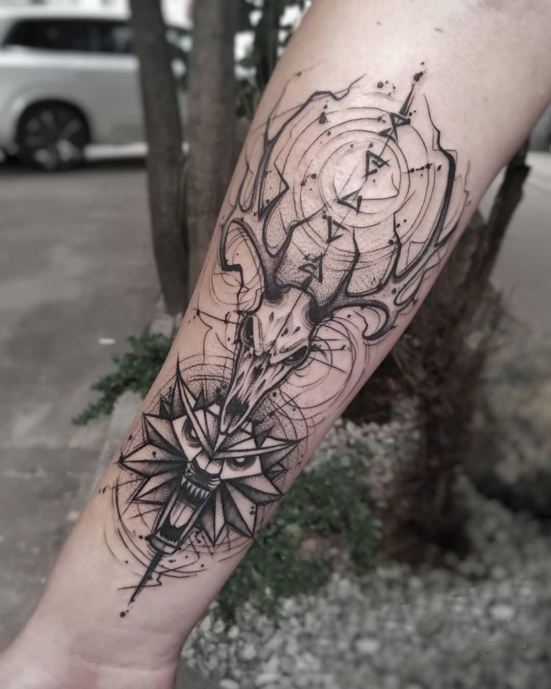 30 Unique Witcher Tattoos You Must Love