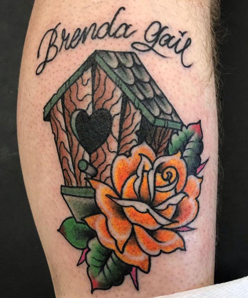 30 Unique Bird House Tattoos You Can Copy