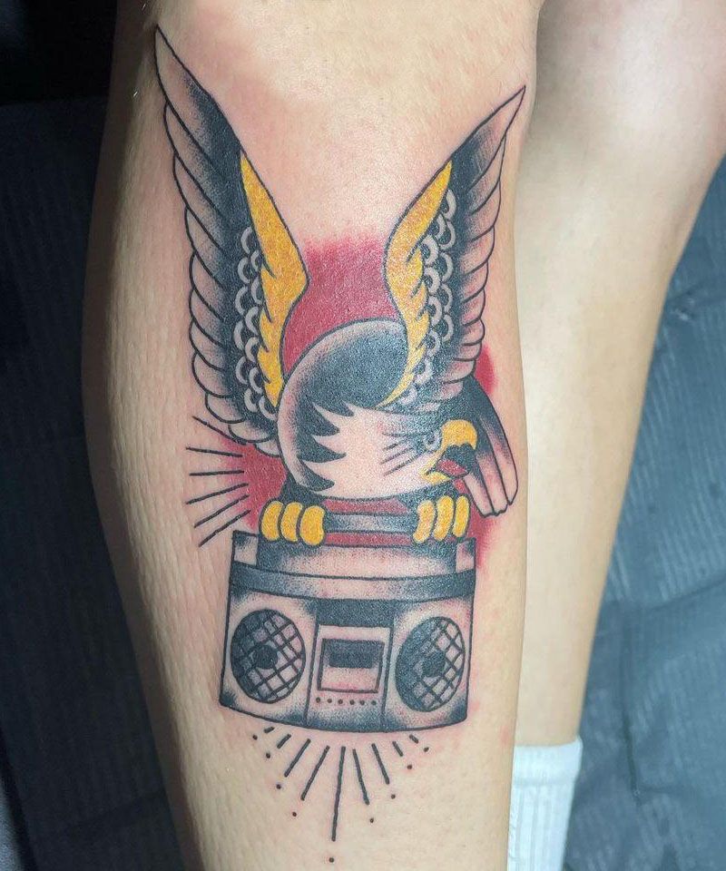 30 Pretty Boombox Tattoos You Can Copy