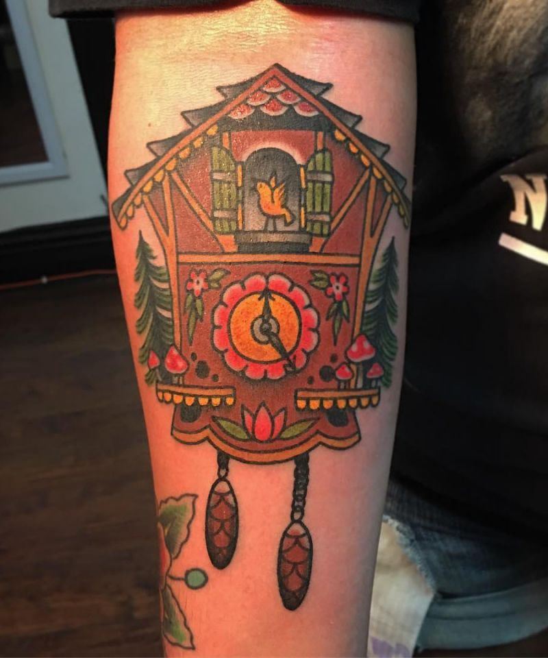 30 Pretty Cuckoo Clock Tattoos You Must Try