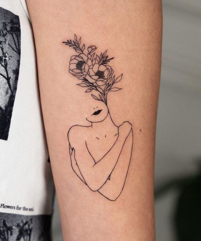 30 Pretty Flower Girl Tattoos You Can Copy