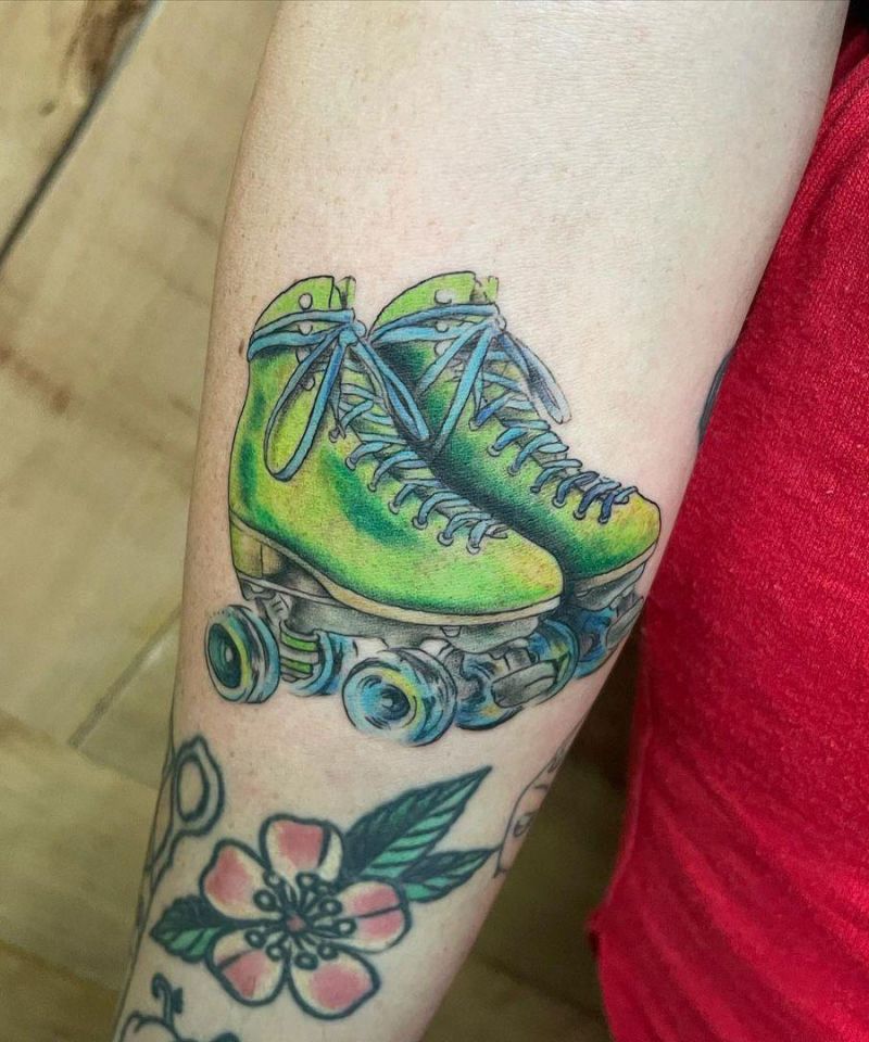 30 Unique Roller Skate Tattoos You Can Copy