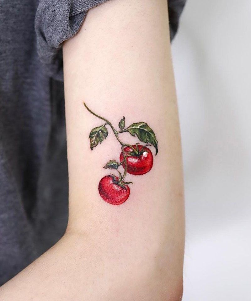 30 Pretty Tomato Tattoos to Inspire You