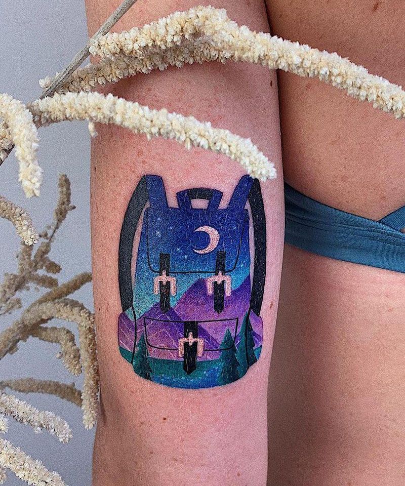 30 Unique Backpack Tattoos You Will Love