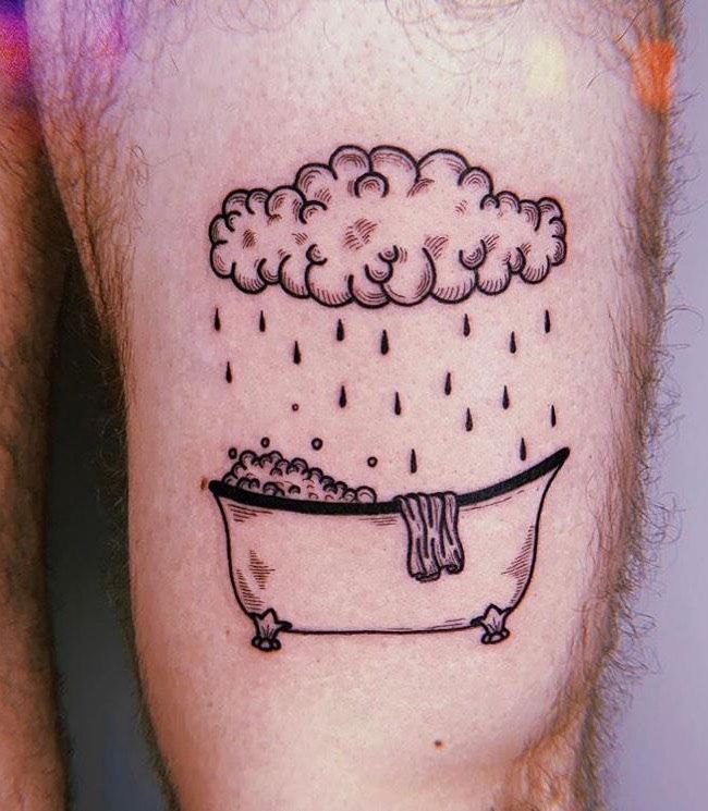 30 Unique Bathtub Tattoos You Must Love