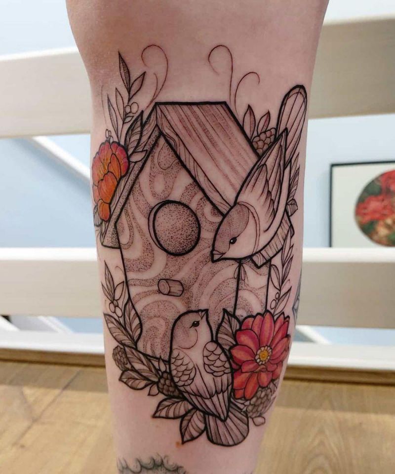 30 Unique Bird House Tattoos You Can Copy