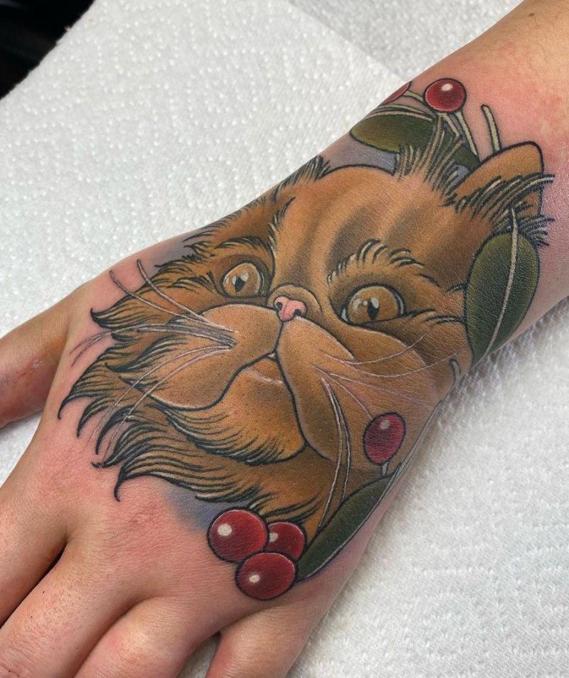 30 Cute Persian Cat Tattoos You Will Love