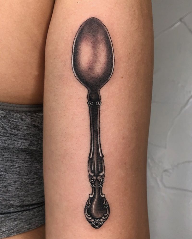 30 Pretty Spoon Tattoos For Your Inspiration