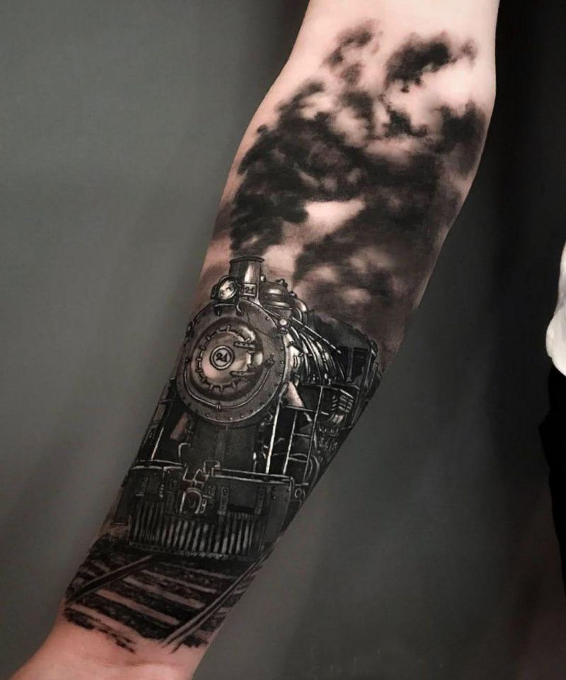 30 Unique Steam Engine Tattoos You Can Copy