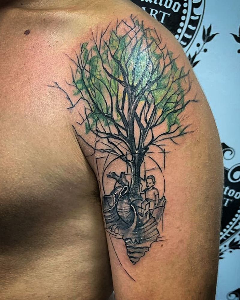 30 Unique The Giving Tree Tattoos to Inspire You