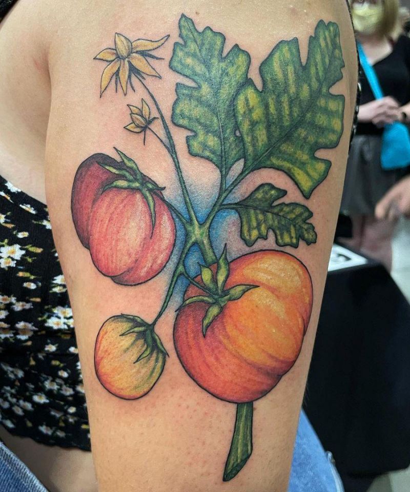 30 Pretty Tomato Tattoos to Inspire You