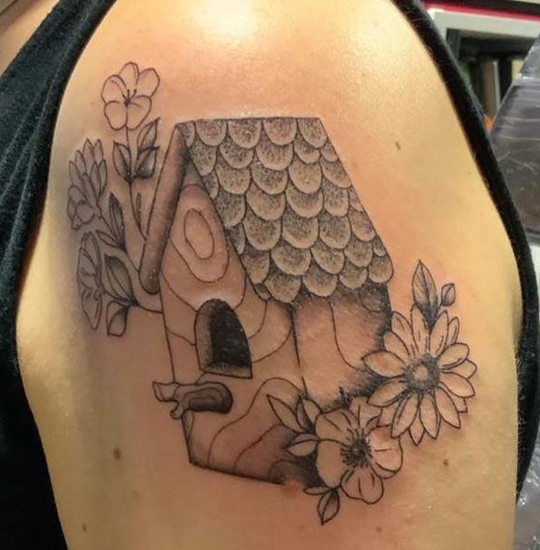 30 Unique Bird House Tattoos You Can Copy