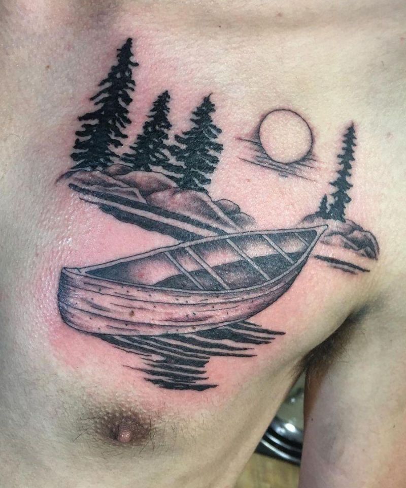 30 Unique Canoe Tattoos You Will Love