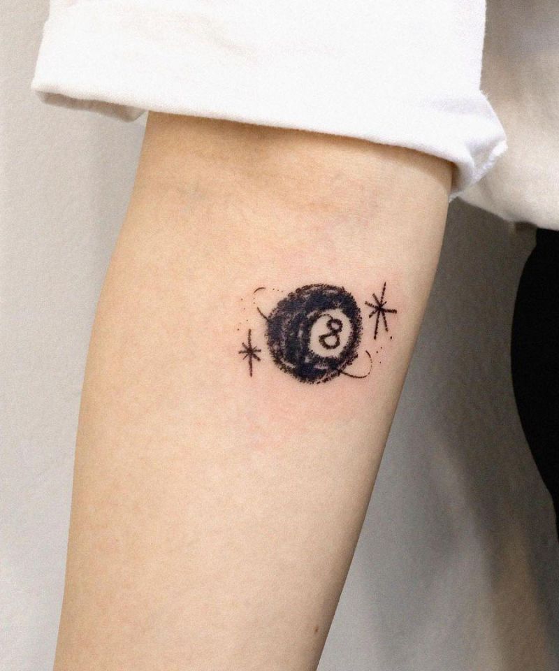 30 Pretty Eight Ball Tattoos You Must Try