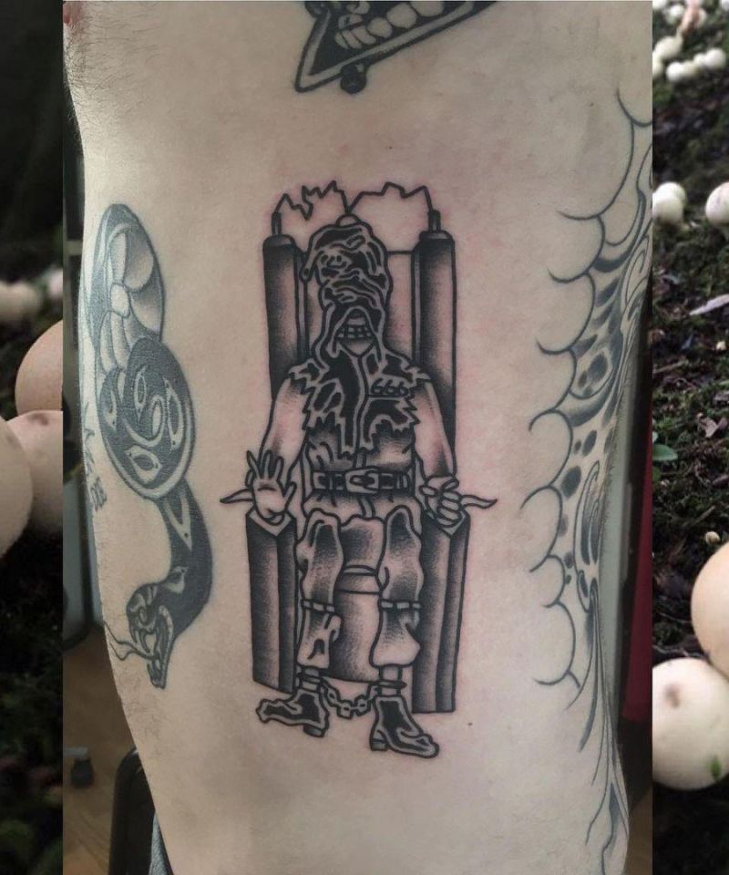 30 Unique Electric Chair Tattoos For Your Inspiration