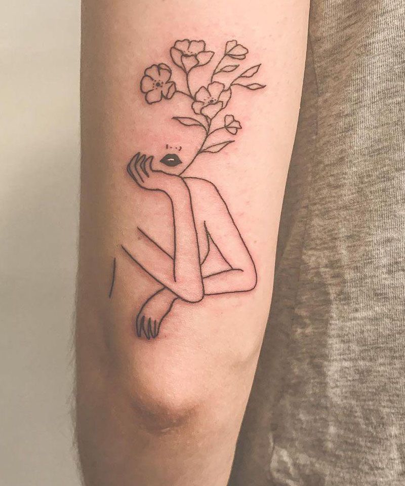 30 Pretty Flower Girl Tattoos You Can Copy