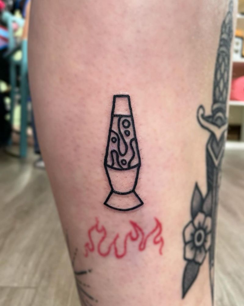 30 Pretty Lava Lamp Tattoos For Your Inspiration