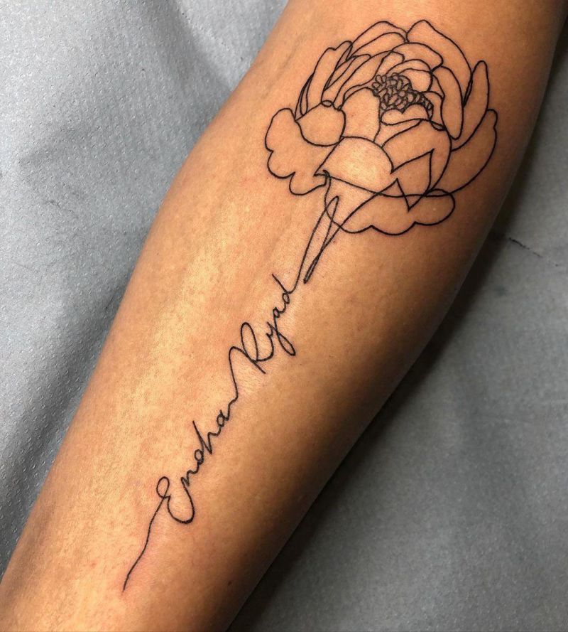 30 Pretty One Line Tattoos Make You Beautiful