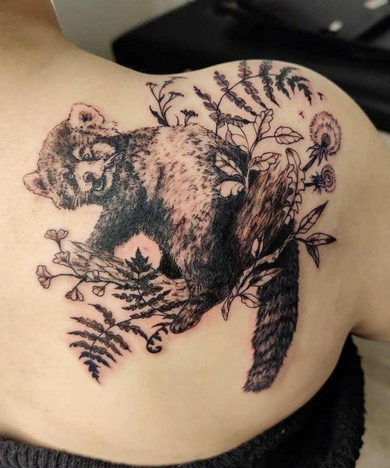 30 Cute Red Panda Tattoos You Must Love