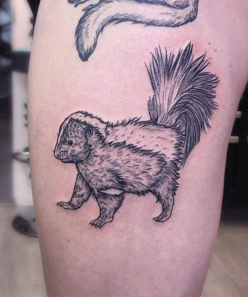 30 Cute Skunk Tattoos You Will Love