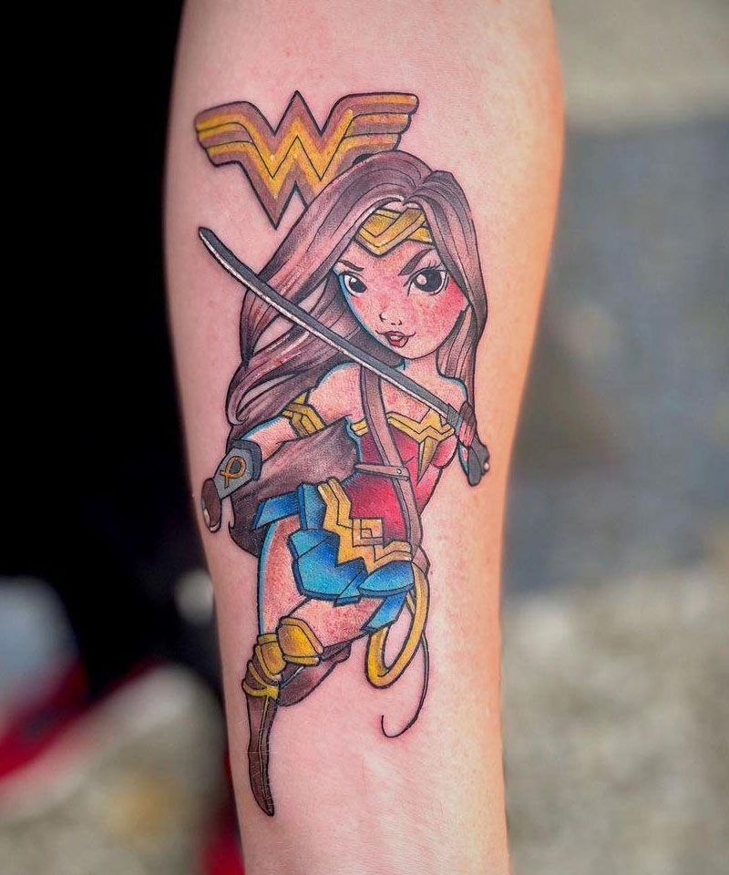 30 Pretty Wonder Woman Tattoos For Your Inspiration
