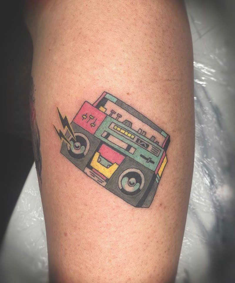 30 Pretty Boombox Tattoos You Can Copy