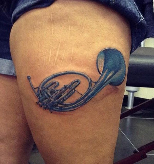 30 Pretty French Horn Tattoos You Can Copy