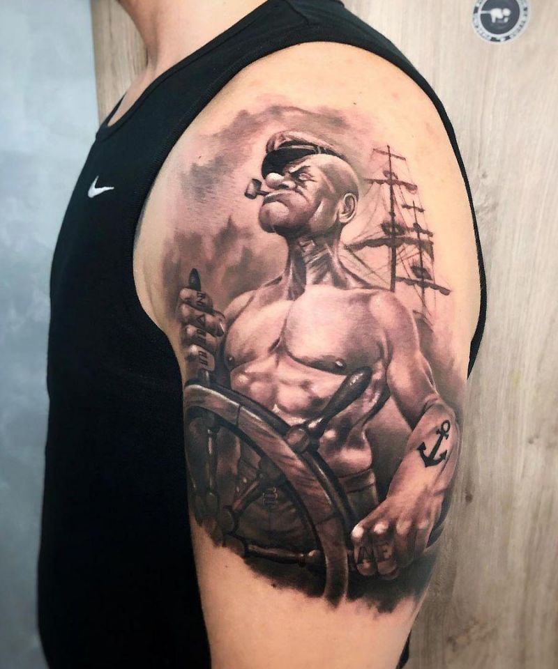 30 Unique Popeye Tattoos to Inspire You