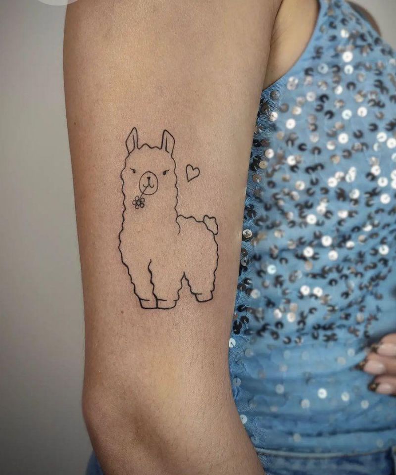 30 Cute Alpaca Tattoos You Must Try