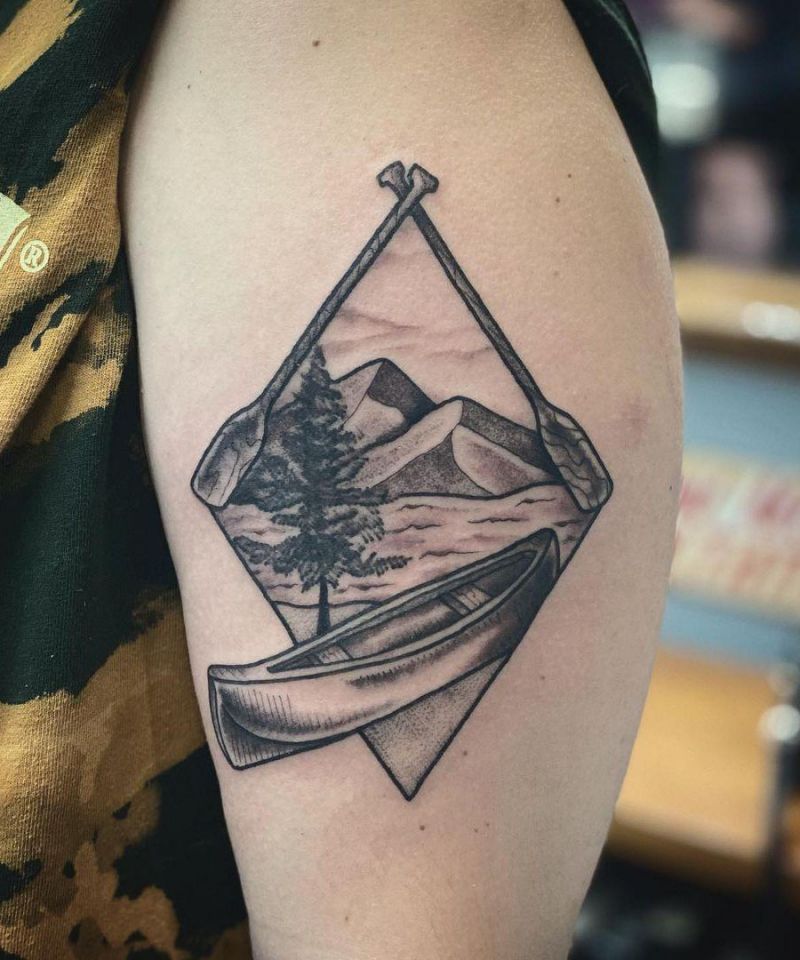 30 Unique Canoe Tattoos You Will Love