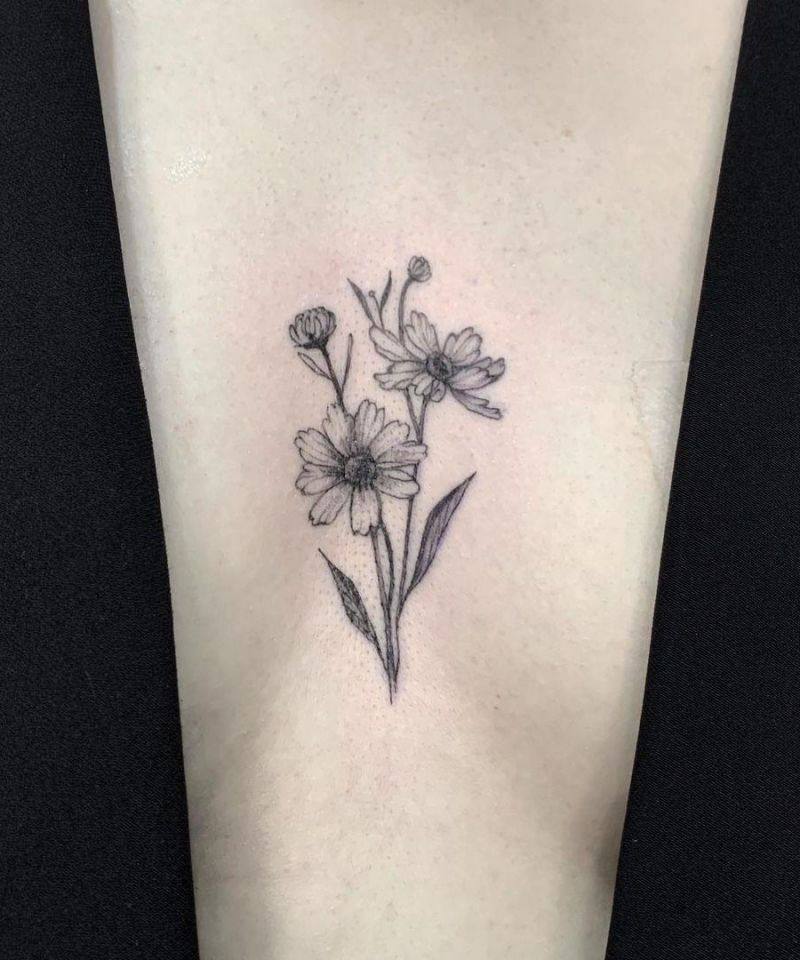 30 Pretty Cosmos Flower Tattoos For Your Inspiration