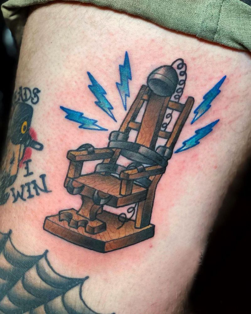 30 Unique Electric Chair Tattoos For Your Inspiration