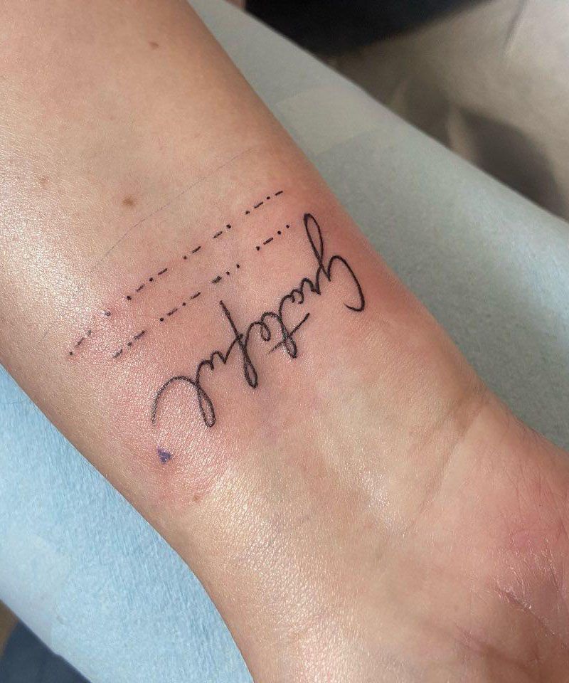 30 Pretty Morse Code Tattoos to Inspire You