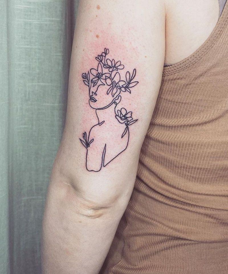 30 Pretty One Line Tattoos Make You Beautiful