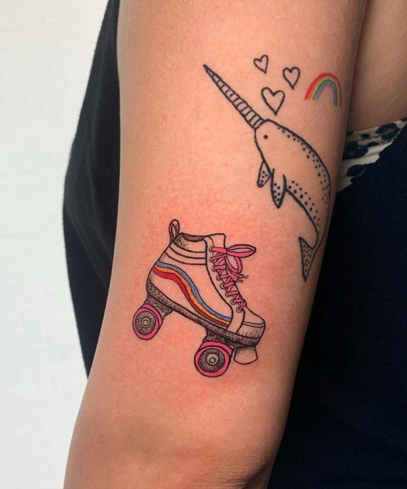 30 Unique Roller Skate Tattoos You Can Copy