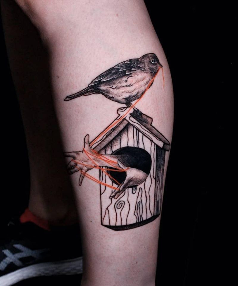 30 Unique Bird House Tattoos You Can Copy