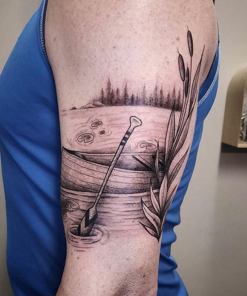 30 Unique Canoe Tattoos You Will Love