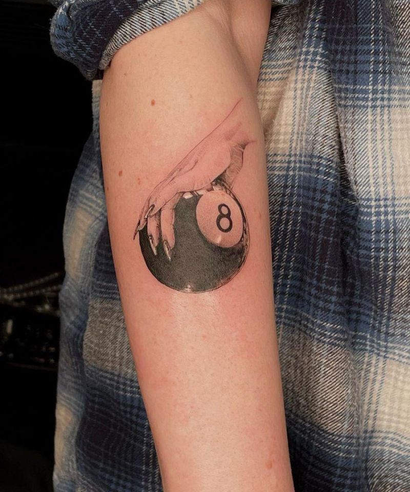 30 Pretty Eight Ball Tattoos You Must Try