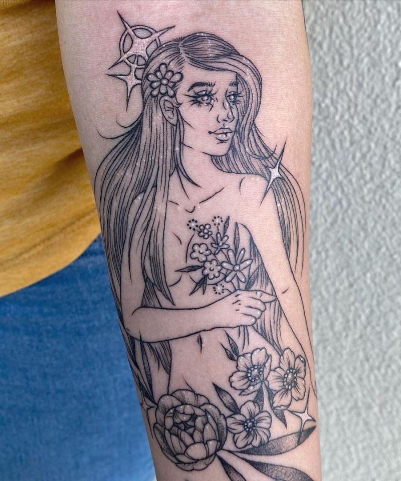 30 Pretty Flower Girl Tattoos You Can Copy