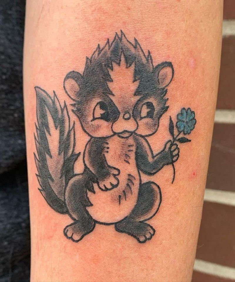 30 Cute Skunk Tattoos You Will Love