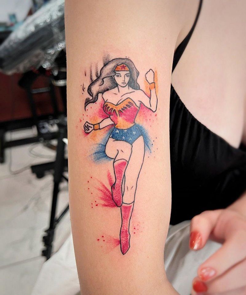 30 Pretty Wonder Woman Tattoos For Your Inspiration